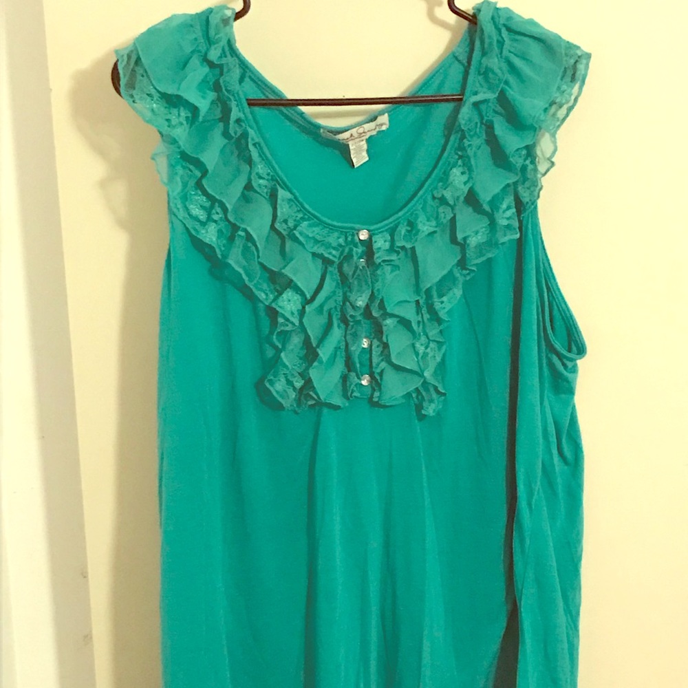 Plus Size French Laundry Turquoise Blouse